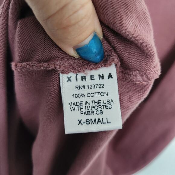 XÍRENA Wiley Long Sleeve Gathered Maxi Dress XS In Dark Rose Minimalist Fall - Picture 6 of 8